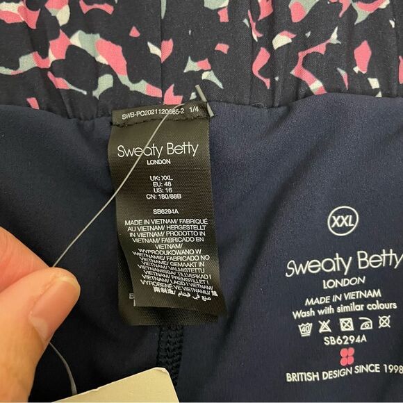 Sweaty Betty Women’s On Your Marks 4" Running Shorts,blue jot print lined sz 2XL - Picture 8 of 12